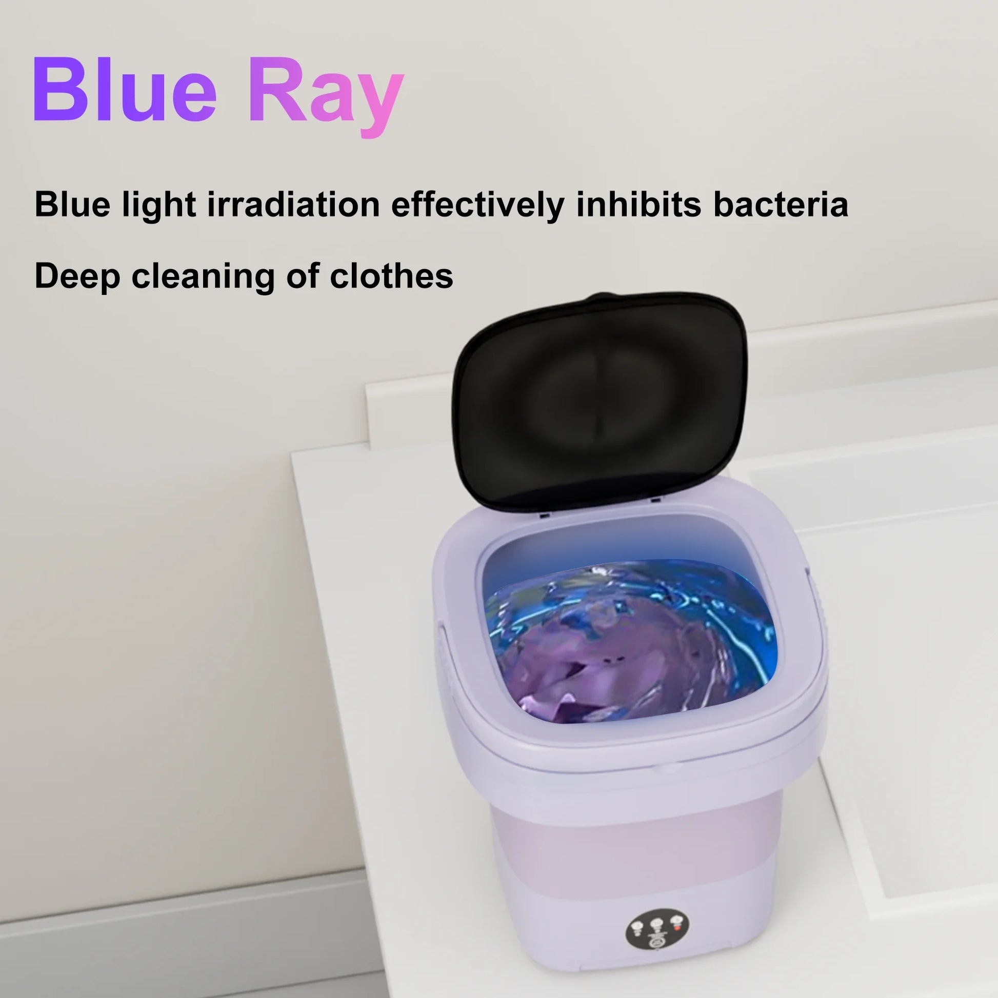 Portable 12L Folding Washing Machine - Baby laundry Washer 