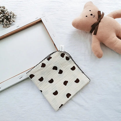  4 Layer Muslin Baby Towel-Soft Absorbent Bibs &Burp Cloths for Newborns 