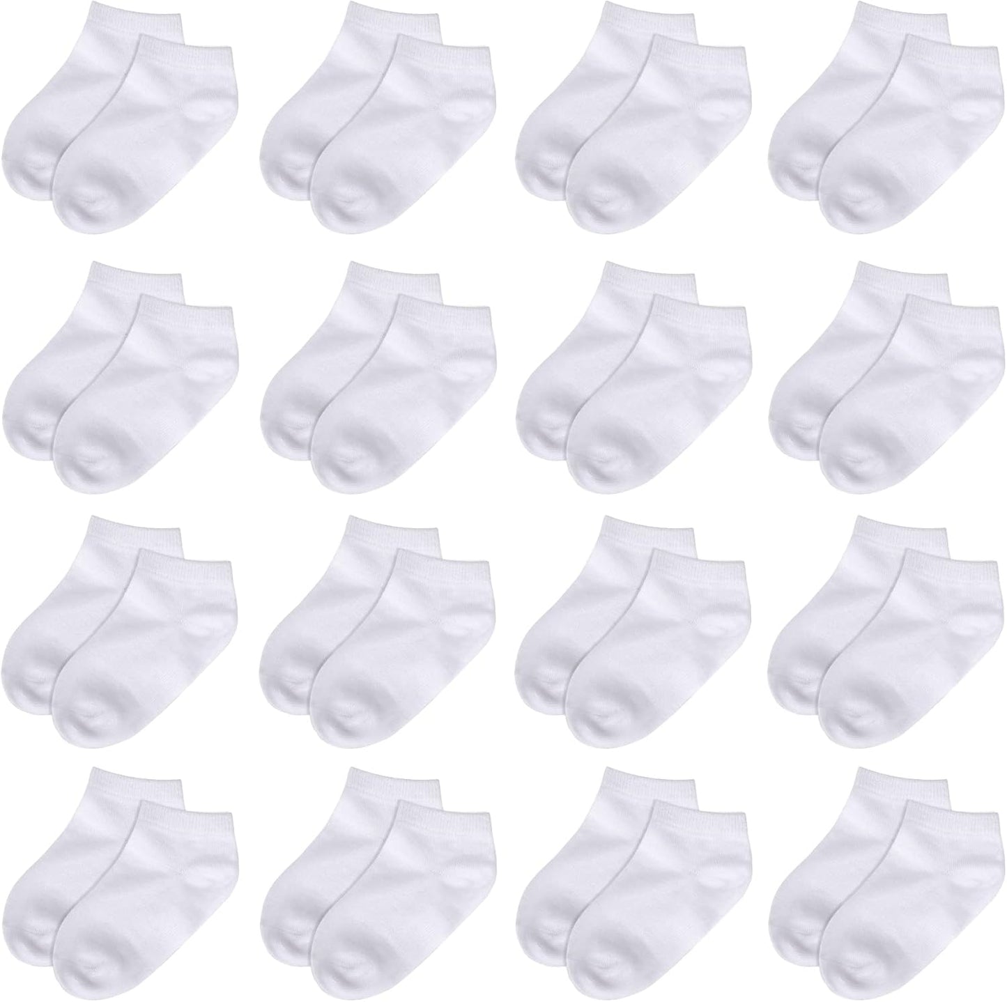 Toddler Socks - 16 Pack Kids Low Cut Athletic Ankle Socks Baby Boys Girls Breathable