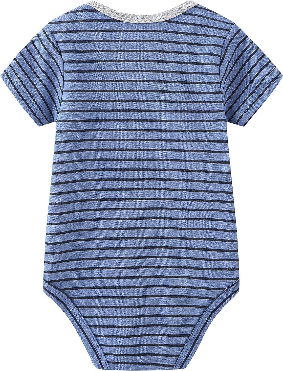 Chamie 5-Pack Organic Cotton Baby Bodysuits - Soft & Breathable Newborn Essentials for Everyday Comfort.