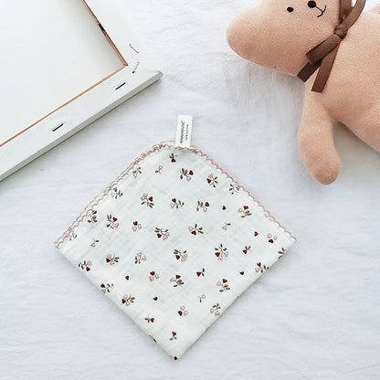  4 Layer Muslin Baby Towel-Soft Absorbent Bibs &Burp Cloths for Newborns 