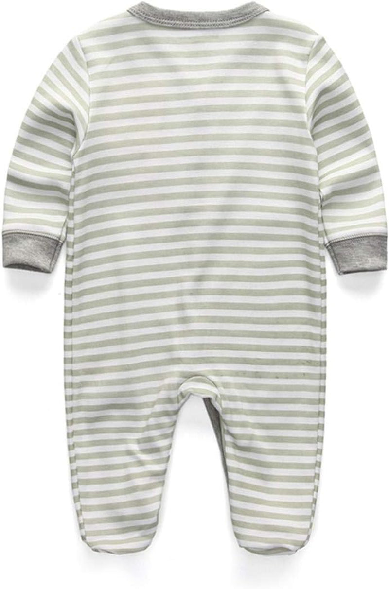 Snug Fit Cotton Footed Baby Romper - One-Piece Pajama With Zipper for Boys & Girls