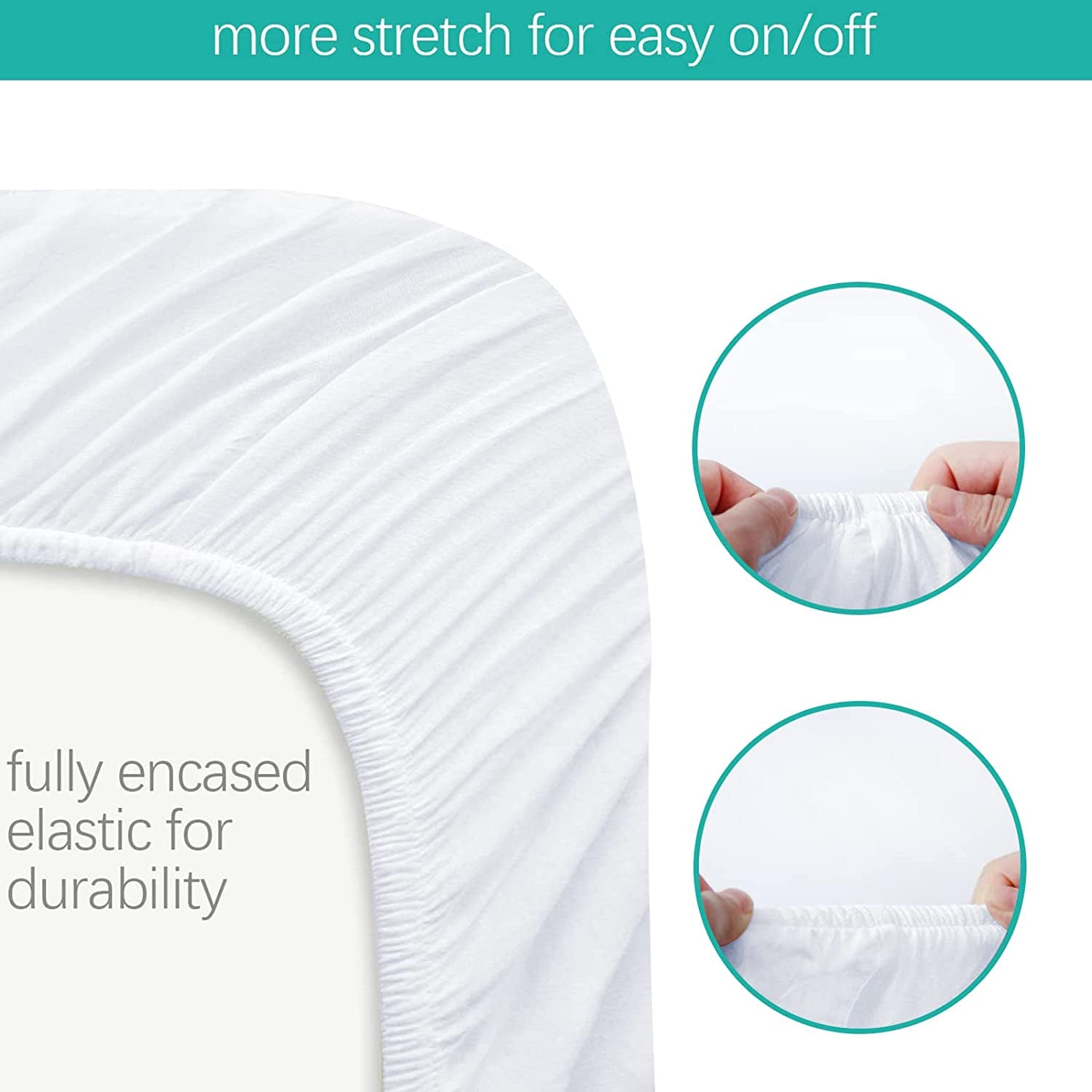 2- Pack Waterproof Bassinet Sheets - Ultra Soft 100% Cotton, Breathable & Stretchy, Hourglass & Oval Mattress Covers For Newborns - Ideal Baby Shower Gift.
