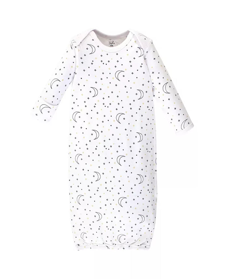 Organic Cotton Baby Gown-Preemie-Newborn Size/Soft, Gentle, Easy Diaper Access