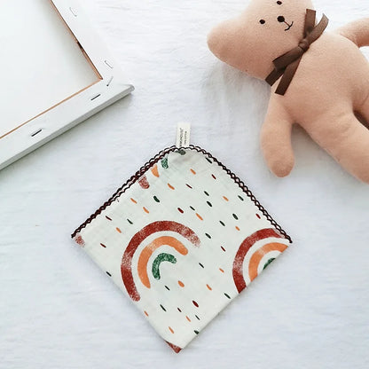  4 Layer Muslin Baby Towel-Soft Absorbent Bibs &Burp Cloths for Newborns 