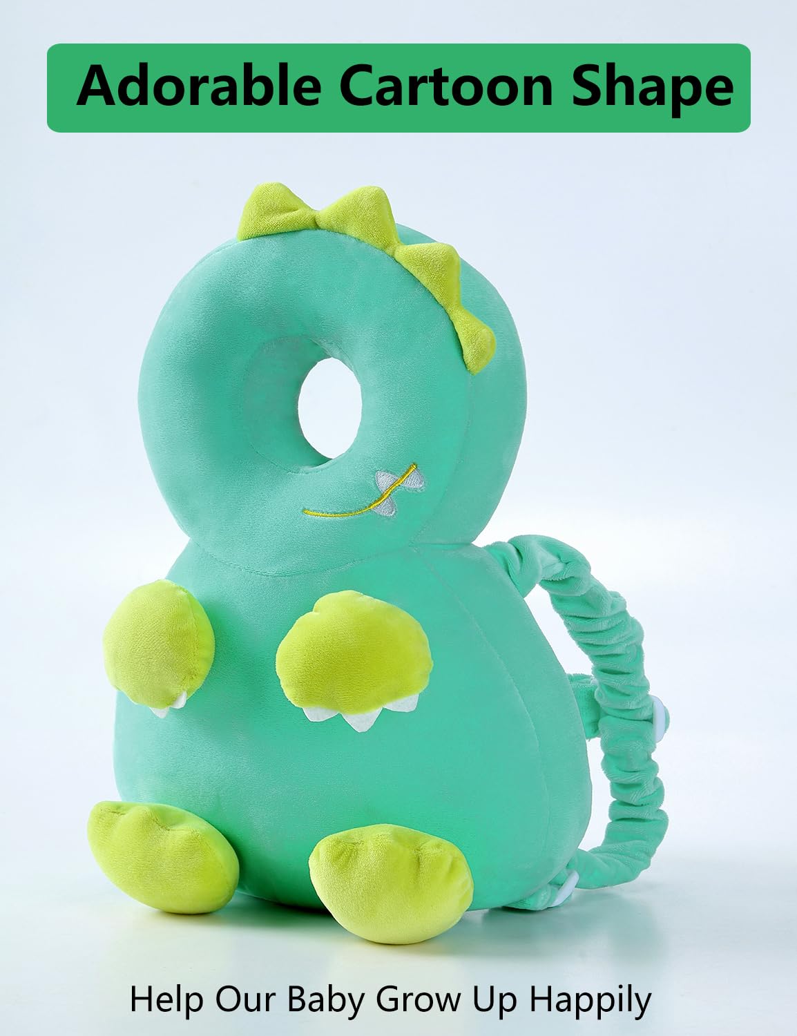 Toddler Baby Head Protector Backpack for Toddler Walker with Knee Pads&Anti-Slip Socks, Elephant