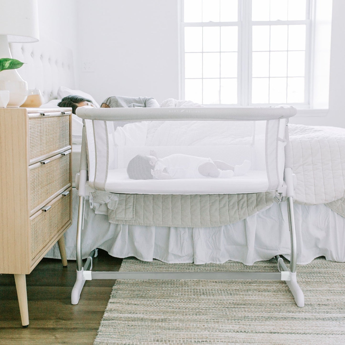 Baby Delight 3-in-1 Beside Me Dreamer Bassinet _ Driftwood Gray/Premium Beside Sleeper for Newborns, Adjustable &Portable Design
