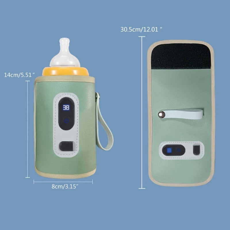 USB Baby Bottle Warmer- Portable Heat Sleeve for Milk & Formula/Travel Friendly, Fits Most Bottle