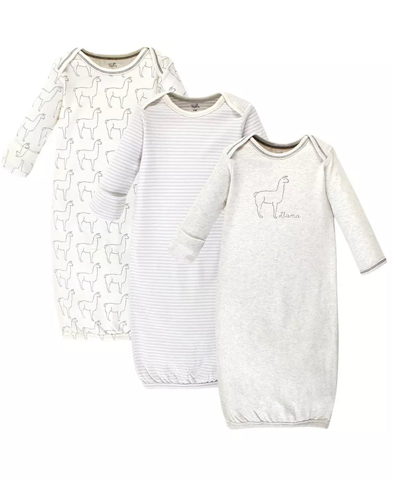 Organic Cotton Baby Gown-Preemie-Newborn Size/Soft, Gentle, Easy Diaper Access