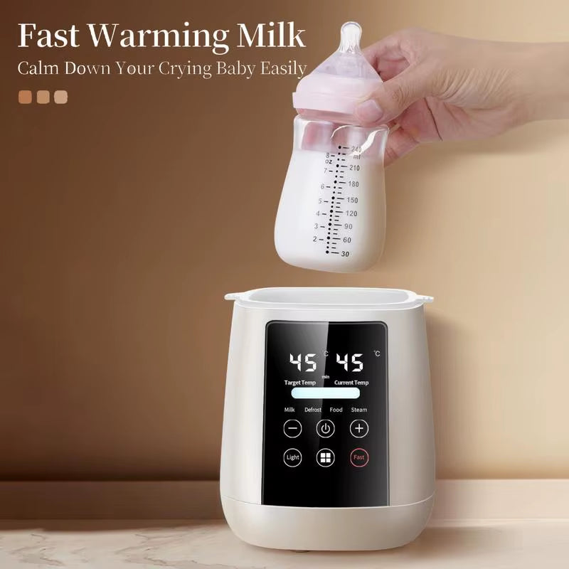  9-in-1 Baby Bottle Warmer & Food Heater - Fast Warming, LED Display, Auto Shut-Off/BRA - Free
