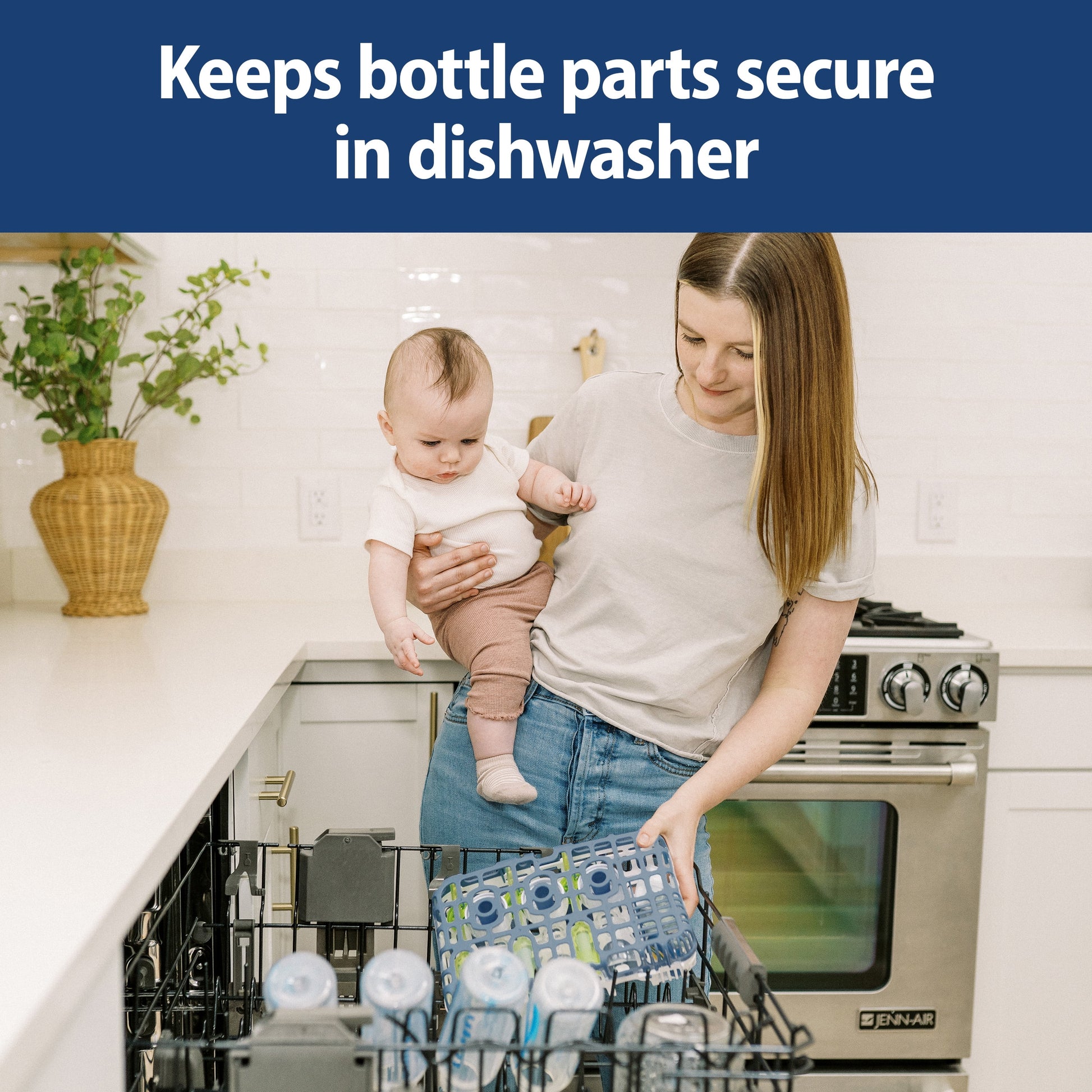 Dr. Brown's Blue Dishwasher Basket for Baby Bottle Parts, Pacifiers & Accessories - 1-Pack