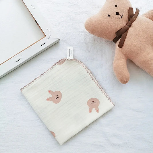  4 Layer Muslin Baby Towel-Soft Absorbent Bibs &Burp Cloths for Newborns 