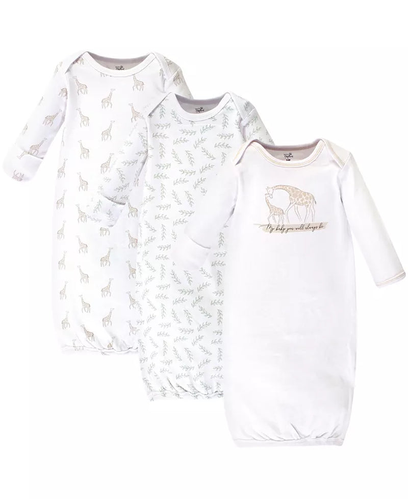 Organic Cotton Baby Gown-Preemie-Newborn Size/Soft, Gentle, Easy Diaper Access