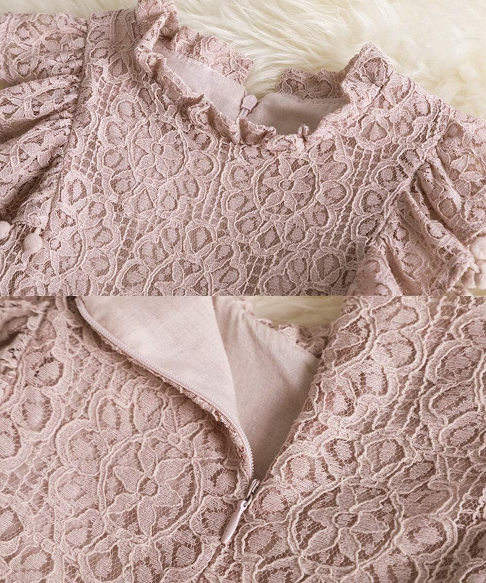 Sweet Baby Girl Tutu Dress Set - Soft Lace, Cute Sleeves & Matching Flower Headband for Birthday or Photoshoot