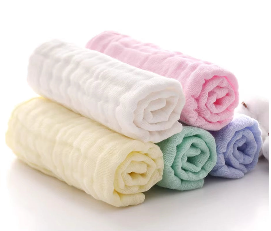 Ultra-Soft Organic Baby Washcloths - Safe, Chemical-Free Wipes for Newborn Face & Bath - Perfect Baby Shower Gift.(Pack of 5) 