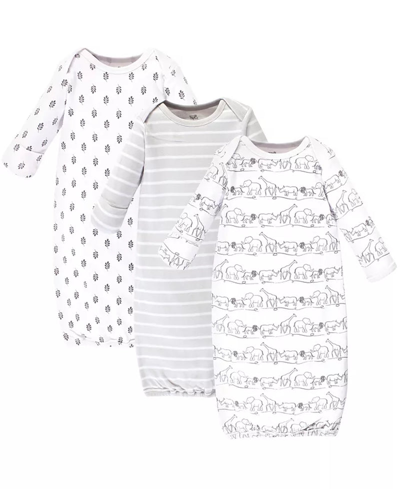 Organic Cotton Baby Gown-Preemie-Newborn Size/Soft, Gentle, Easy Diaper Access