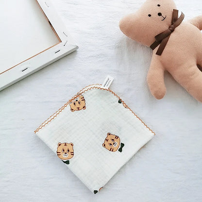  4 Layer Muslin Baby Towel-Soft Absorbent Bibs &Burp Cloths for Newborns 