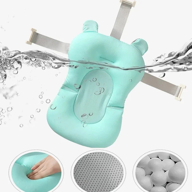 Ultimate Adjustable Baby Bath Support Seat - Safe, Foldable Cushion for Newborns