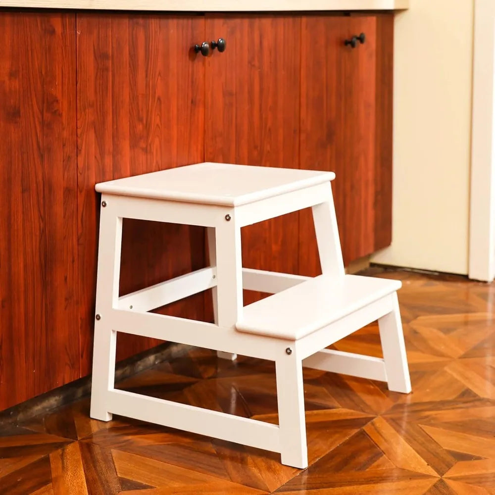 Adjustable Wooden Toddler Kitchen Helper Tower with Safety Rails