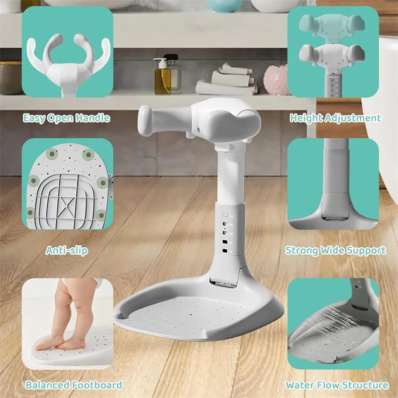 Foldable Baby & Toddler Bath Stand - Safe, Anti-Slip & Easy to use