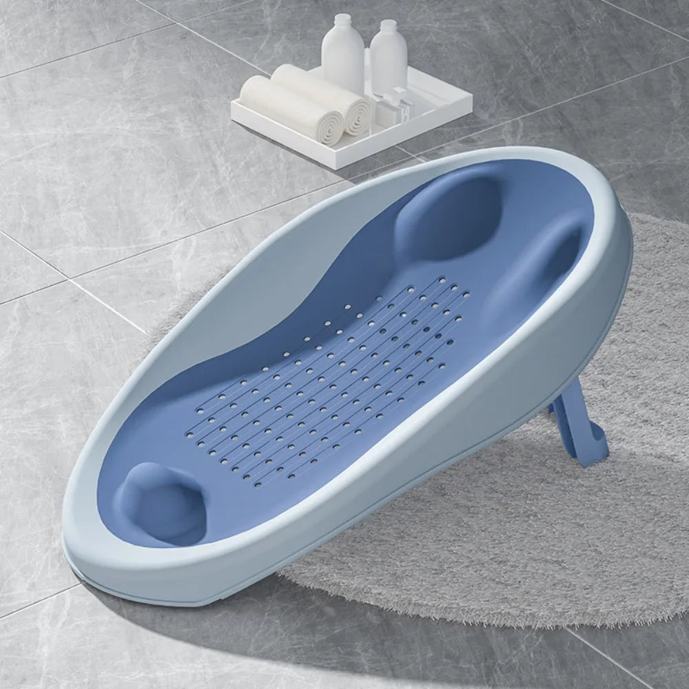 Ultimate Comfort Foldable Baby Bath Seat with Non-Slip Draining Net & Ergonomic Backrest for Infants