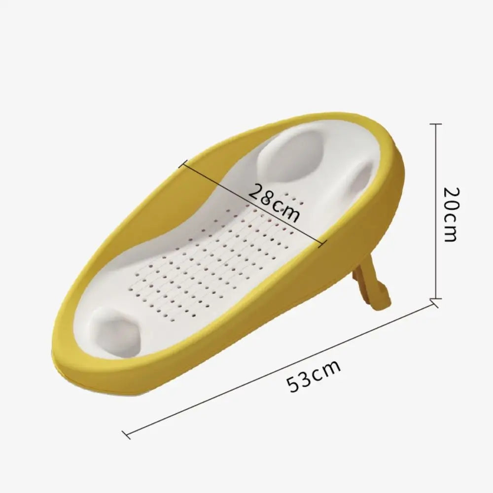 Ultimate Comfort Foldable Baby Bath Seat with Non-Slip Draining Net & Ergonomic Backrest for Infants