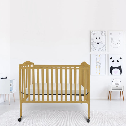 Fizzy Baby 2-in-1 Convertible Wooden Crib & Toddler Bed with Adjustable Mattress Height - Natural Finish