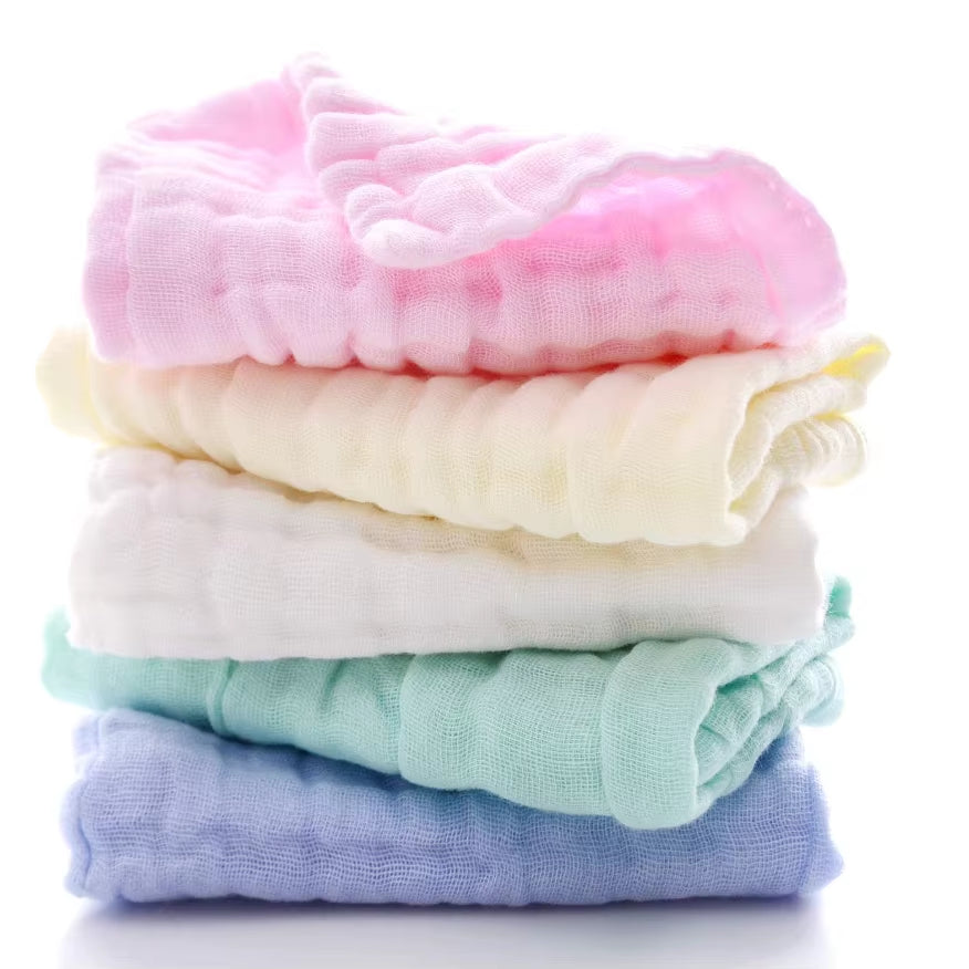 Ultra-Soft Organic Baby Washcloths - Safe, Chemical-Free Wipes for Newborn Face & Bath - Perfect Baby Shower Gift.(Pack of 5) 