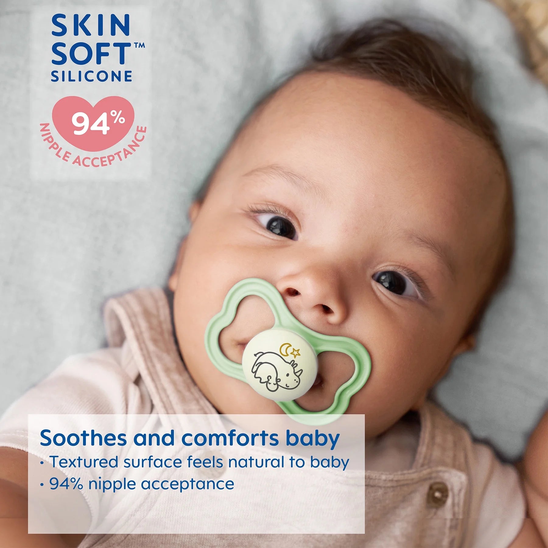 MAM Air Night Pacifier for Girls, 6+ Months - 2 Pack for Peaceful Sleep