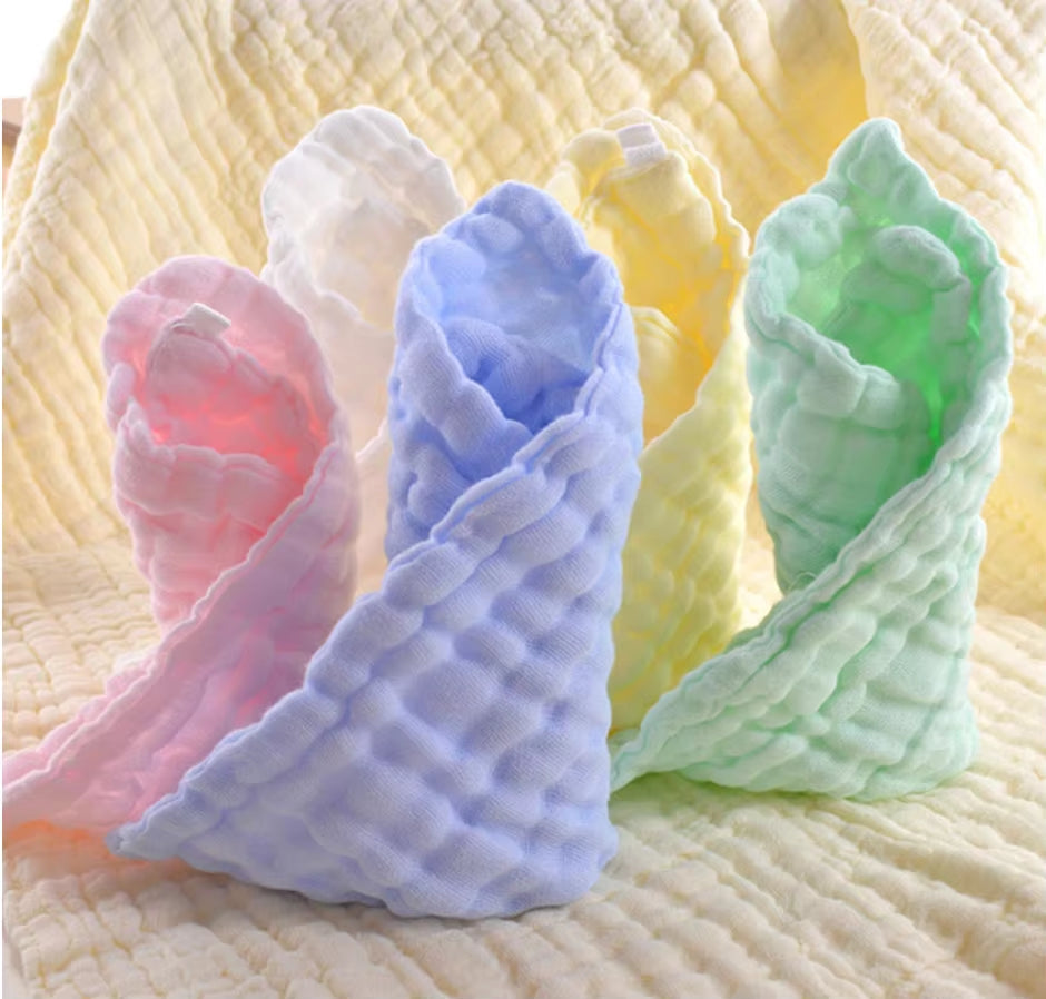 Ultra-Soft Organic Baby Washcloths - Safe, Chemical-Free Wipes for Newborn Face & Bath - Perfect Baby Shower Gift.(Pack of 5) 