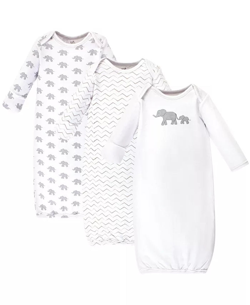 Organic Cotton Baby Gown-Preemie-Newborn Size/Soft, Gentle, Easy Diaper Access