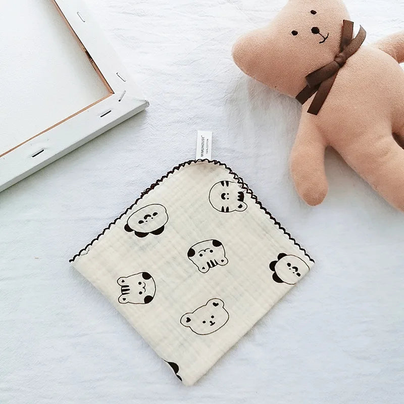 4 Layer Muslin Baby Towel-Soft Absorbent Bibs &Burp Cloths for Newborns 