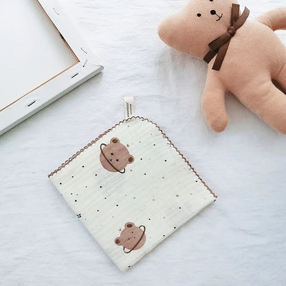  4 Layer Muslin Baby Towel-Soft Absorbent Bibs &Burp Cloths for Newborns 