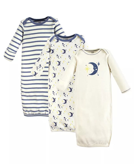 Organic Cotton Baby Gown-Preemie-Newborn Size/Soft, Gentle, Easy Diaper Access