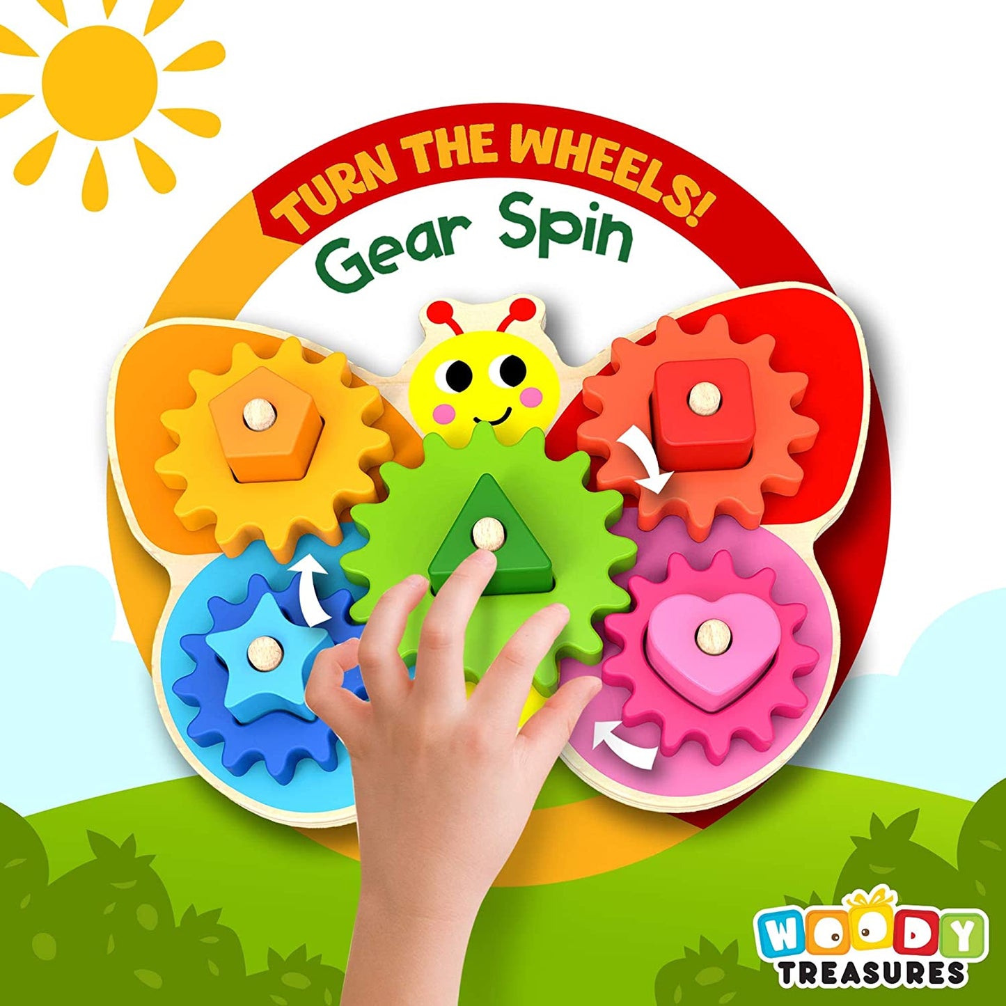 Wooden Toys - Montessori Toys for 2 Year Old Girls and Boys - Toddler Puzzles