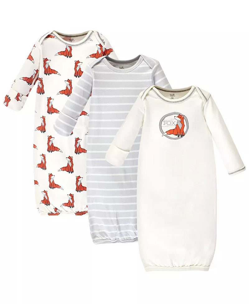 Organic Cotton Baby Gown-Preemie-Newborn Size/Soft, Gentle, Easy Diaper Access