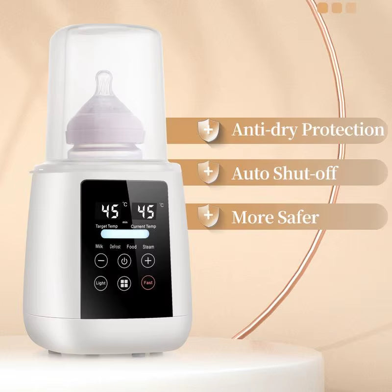  9-in-1 Baby Bottle Warmer & Food Heater - Fast Warming, LED Display, Auto Shut-Off/BRA - Free
