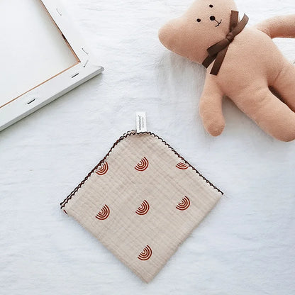  4 Layer Muslin Baby Towel-Soft Absorbent Bibs &Burp Cloths for Newborns 