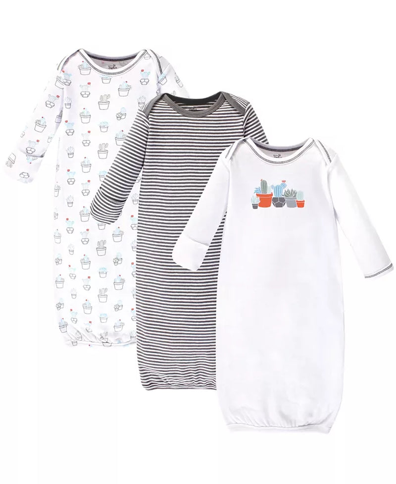 Organic Cotton Baby Gown-Preemie-Newborn Size/Soft, Gentle, Easy Diaper Access