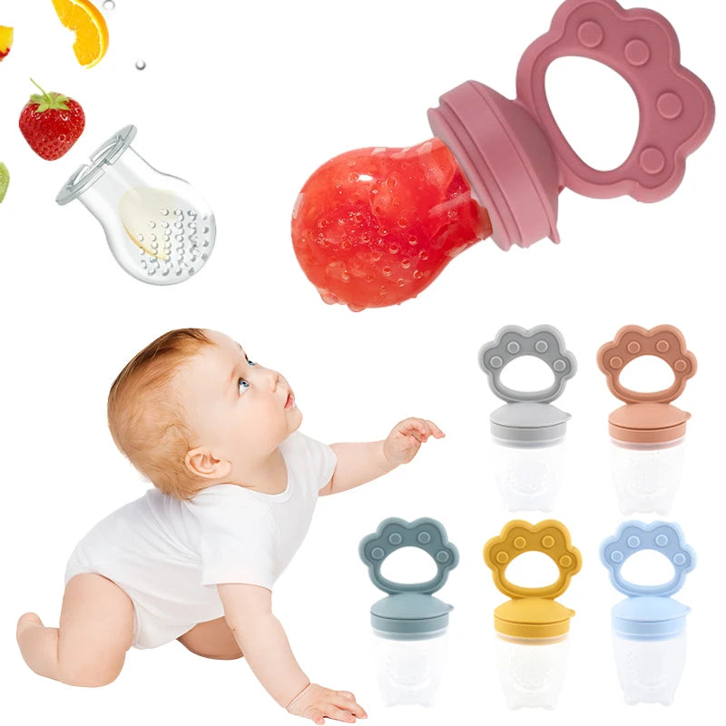 Silicone Fruit Feeder & Teething Toy-Safe, Soft & Easy to Hold