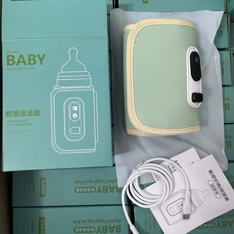 USB Baby Bottle Warmer- Portable Heat Sleeve for Milk & Formula/Travel Friendly, Fits Most Bottle
