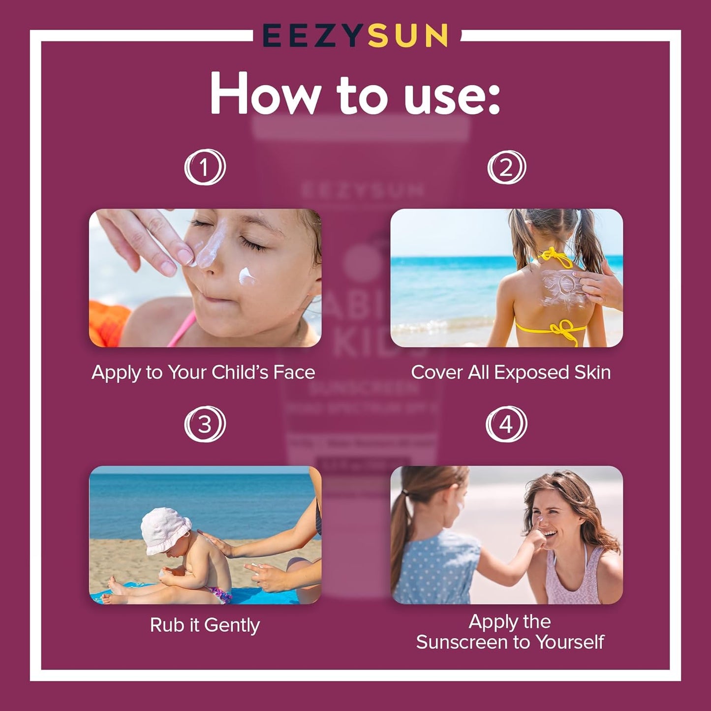 Gentle SPF 50 Mineral Sunscreen for Babies & Kids | Aloe Vera | Sensitive Skin Approved | Sweat & Water Resistant | Cruelty-Free & Reef-Safe | Travel Size - 3.3 FL OZ