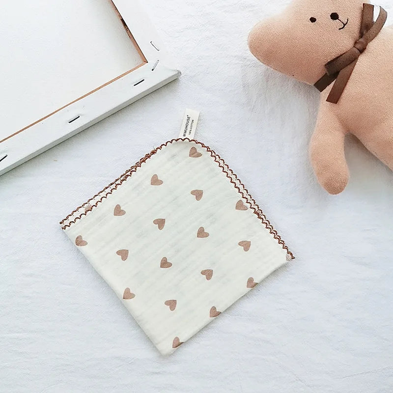  4 Layer Muslin Baby Towel-Soft Absorbent Bibs &Burp Cloths for Newborns 