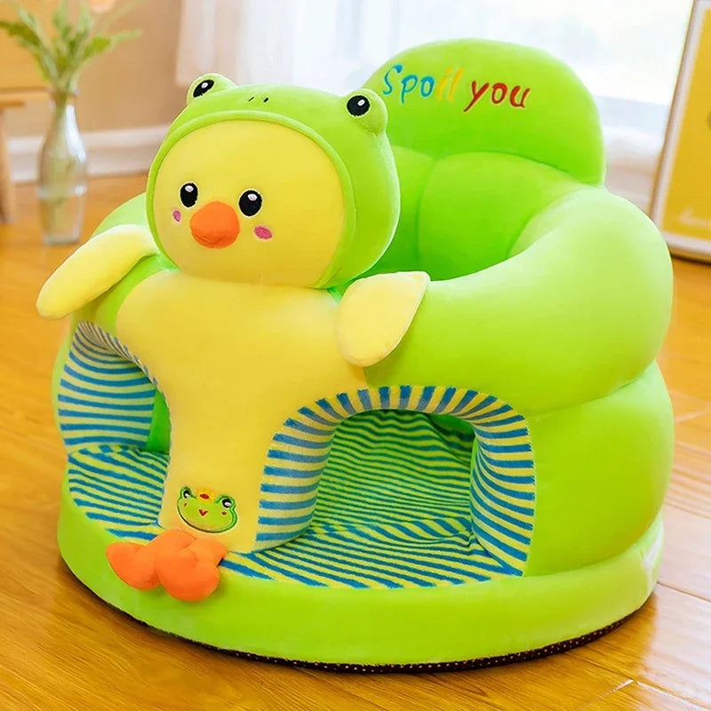 Baby's First cute Sofa-Soft Plush Support Seat for Sitting & Feeding
